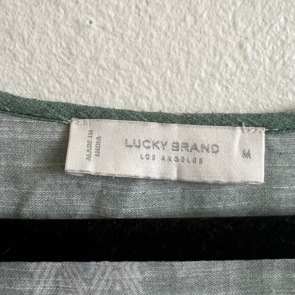 Lucky Brand Womens Peasant Top Size Medium Boho Indie Festival Hippie - Picture 3 of 5